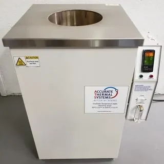 Fluidized temperature bath from Accurate Thermal Systems for high-accuracy calibration of temperature sensors, transmitters and probes